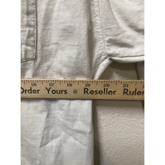 Ben Davis Long Sleeve Shirt Mens Medium Monkey Logo white Pocket Tee Thick - Picture 5 of 8